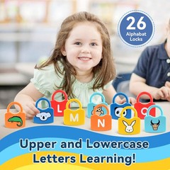 Alphabet Learning Toys, Lock and Key Toddler Toy for Ages 2-4, Preschool Lear…