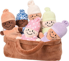 Creative Minds Basket of Babies Soft Baby Dolls, Sensory Toys, Multicultural, Di