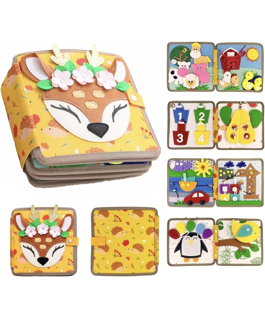 Busy Book Montessori Activity Felt Quiet Book Education Learning Travel Toys