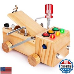 OAKJAR Busy Board,Montessori Screwdriver Board Set for 2-6 Years Old,Montesso