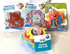 NEW Baby Toys LOT Rattle Teether Stacking Bath Cups, 4 Pkgs, ELMO Gift Shower