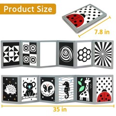 Black and White High Contrast Tummy Time Mirror Toys Newborn Toys 0 6 Months …