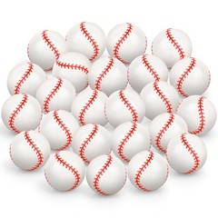 24 Pcs Baseball Bouncy Balls for Kids, 32mm Rubber Bounce Sport Balls Bulk fo…