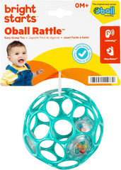 Oball Easy-Grasp Baby Rattle Ball in Teal, Ages Newborn and Up, Unisex, 4 Inches