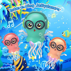 Dancing Jellydancer Baby Toy, Crawling Infant Tummy Time Toy,Dancing Loud Music