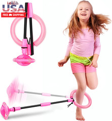 Skip Ball, Portable Foldable Colorful Flash Wheel Swing Ball, Kids Toys for Girl