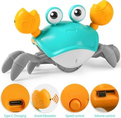 Hirger Crawling Crab Baby Toys 6-12 Months: Infant Tummy Time Toys, Dancing Walk