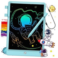 LCD Writing Tablet for Kids, 10 Inch 11″W x 7.5″H Delightful Dolphin Blue