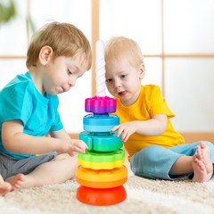 BYFWH Spinning Stacking Toys for Babies 12+ Month Ring 14 Inches, Colorful