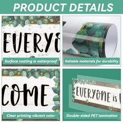 2 Pack Classroom Decorations Welcome Banner Bulletin Board Decor Poster Eucal…