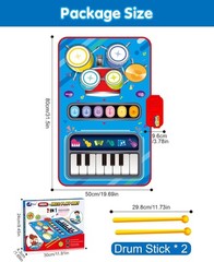 Baby Toys for 1 Year Old: Baby Musical Mat Toddler Toys Age 1-2 – 2 in 1 Pia Dru
