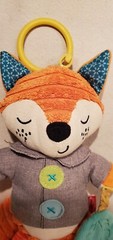 Infantino Playtime 10″ Plush Fox Sensory Activity Toy Rattle Crinkle Teether