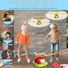 4 in 1 Ladybug Kids Game Set- Jump, Toss Ring, Baseball, Rocket Launcher