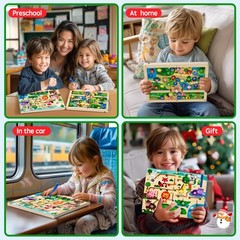 2 in 1 Magnetic Color and Number Maze Magnet Alphabet Counting Dinosaur Doubl…