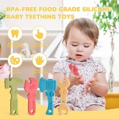 TYRY.HU Baby Teething Toys for Babies 0-6 Months 6-12 Months, BPA Free Set A