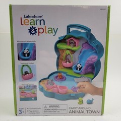 Lakeshore Learn & Play Carry Around Animal Town. Ages 3+ 8 Animals. Play & Store