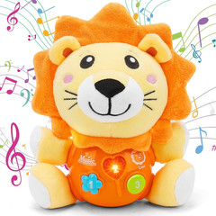 Baby Toys 6 to 12 Months – Infant Baby Musical Lion Plush Toy for Boys & Girls –