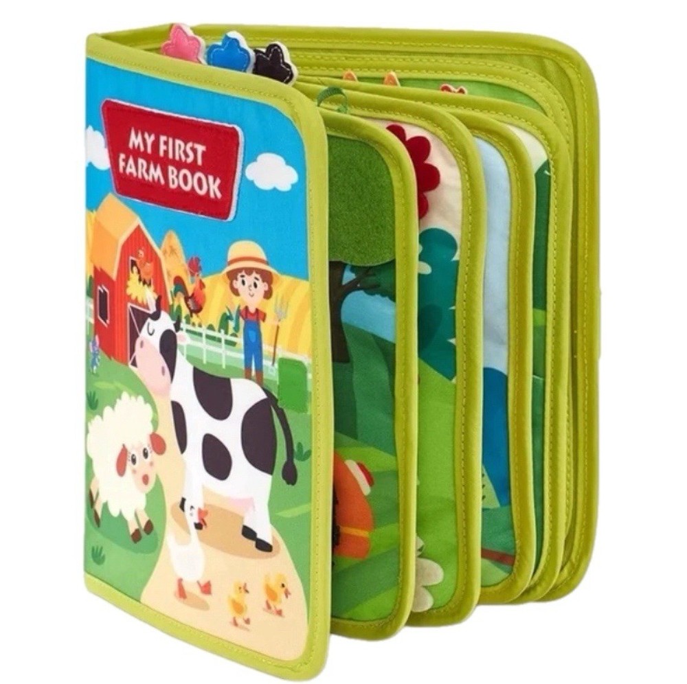 Hahaland My First Farm Activity Book Interactive Detachable Fine Motor Sensory