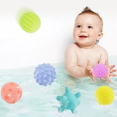 6Pcs Textured Multi Ball Set Develop Tactile Senses Toy Baby Hand Soft Ball Gift