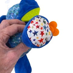 Eric Carle Blue Elephant Plush Baby Crib Toy Rattle Purple Mouse Teether