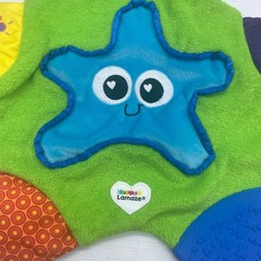 Lamaze Tomy Sammy Starfish Sensory Crinkle Plush Baby Toy Blue Green Teether 12″