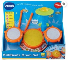 VTech KidiBeats Drum Set with Accessories, Baby and Toddler Toys