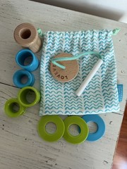 Lovevery Adventurer Play Kit Threadable Bead Cotton Bag Connector – As Is Kid