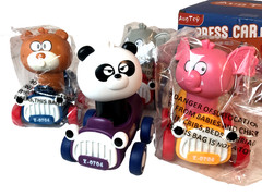 Press and Go Toy Cars Cute Animals Bear Panda Friction Powered Vehicles Set