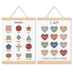 EliteSign Educational Preschool Learning Posters, Shapes Poster for Toddlers,…