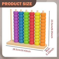 Color Matching Toy Wood Learning Activities Sensory Toy for Kids Counting