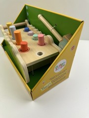 Gigglescape Alligator Pounding Bench Push & Pull w/ Wooden Hammer Toy 18+ Months
