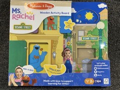 Melissa & Dough Ms. Rachel Sesame Street Wooden Activity Board Preschool