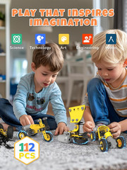 10 in 1 STEM Building Toys for Kids Ages 4-8, Educational Construction Engineeri