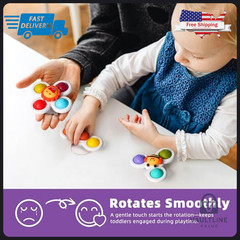 3 Pack LiKee Suction Cup Sensory Toys for Babies – Multi-Color Silicone