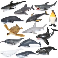 16″ Ocean Animals Large Size Marine Animal Figures Soft Filled Rubber Sea Toys