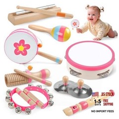 Toddlers Musical Instruments for 1 2 3 Year Old Girl,Baby Pink 8 in 1