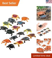 Durable 16 Piece Mini Turtle Figurines Set – Perfect for Parties and Learning