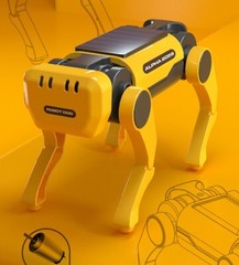 solar electric mechanical Robot dog Childen steam science educational DIY toy