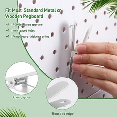 CroBlissful 20 Pcs Pegboard Accessories Clips Pegboard Clips Metal Accessorie…