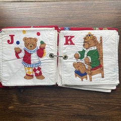 ABC Bear Alphabet Cloth Book Occupations Soft Washable Baby Toddler Handmade