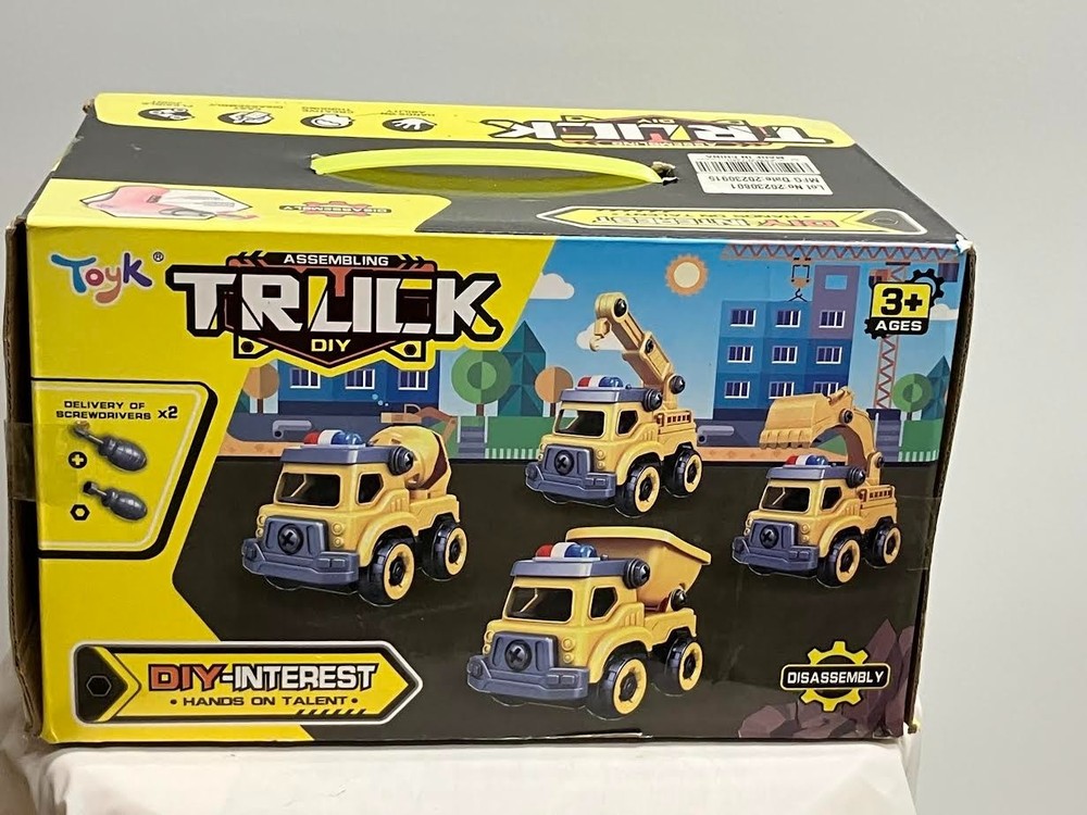 TOYK DIY Construction Trucks Set STEM Learning-Take Apart Put Together New