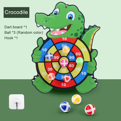 Kids Dart Board Game Toy with 3 Sticky Balls Cartoon Animal Indoor Outdoor.