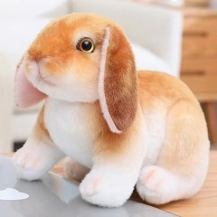 Cute White Bunny Rabbit Plush Toy 8” Stuffed Animal Soft Fluffy Gift For Kids