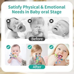 Baby Sensory Toys For 0-6 6-12 Months Food Grade Teething Toy Gift For Boys Girl