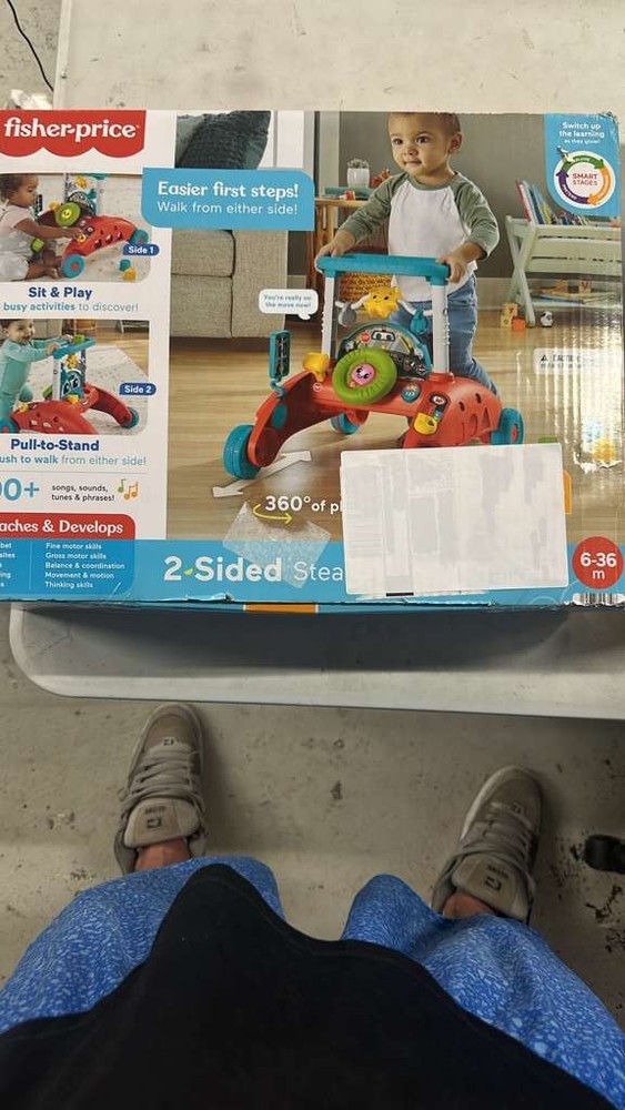 Fisher-Price 2-Sided Steady Speed Baby Walker Sit-to-Stand Learning Toy NEW