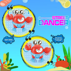 Dancing Crab Baby Toy, Tummy Time Interactive Learning Toy for Toddlers, Babies