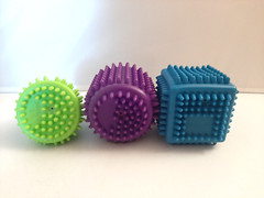 Vinyl Sensory Shapes Toys Green Purple Blue