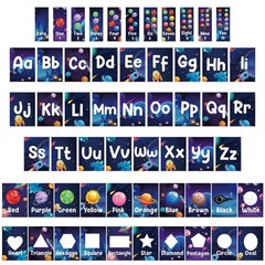 Outer Space Alphabet Number Bulletin Board Set Space Poster ABC Letters Lines…