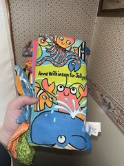 Lot Of 2 Jellycat Baby Crinkle Cloth Book Farm Tails And Sea Tails