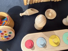 Montessori Wooden Play Lot Toddler Baby Sorting Toys colors 75 pcs puzzle shapes
